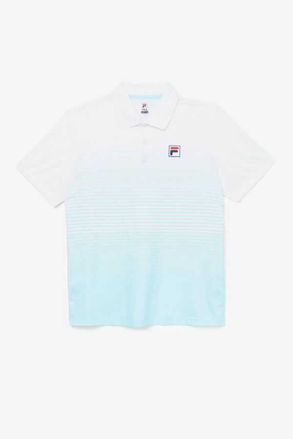 Camisas Polo Fila Hombre Blancas / Rayadas - Legends Ombre Stripe - España 905178LXT